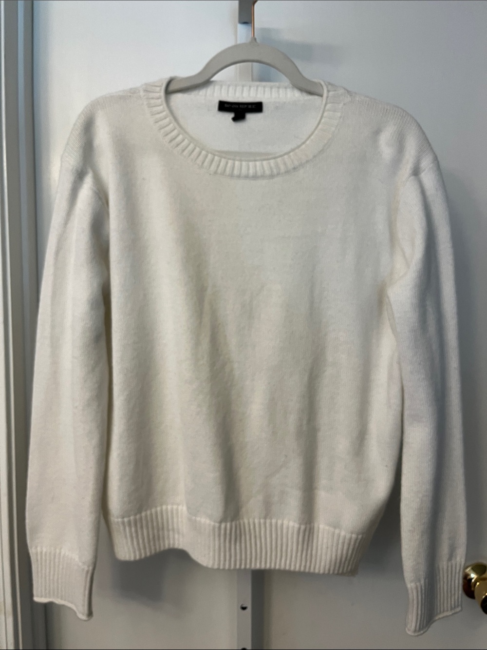 Banana Republic White Crewneck Sweater